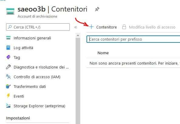 Configurare l’archiviazione BLOB di Azure
