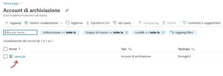 Configurare l’archiviazione BLOB di Azure