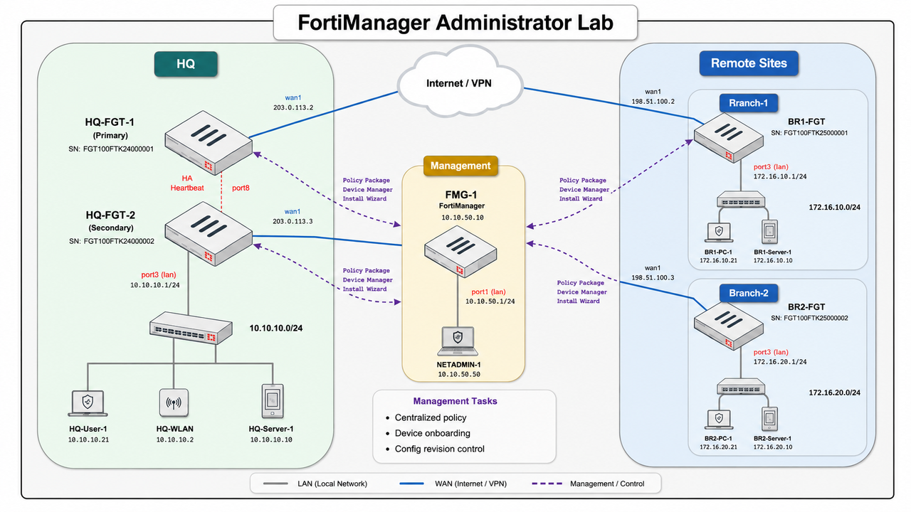 Fortimanager Administrator Lab