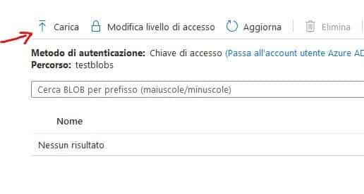 Configurare l’archiviazione BLOB di Azure