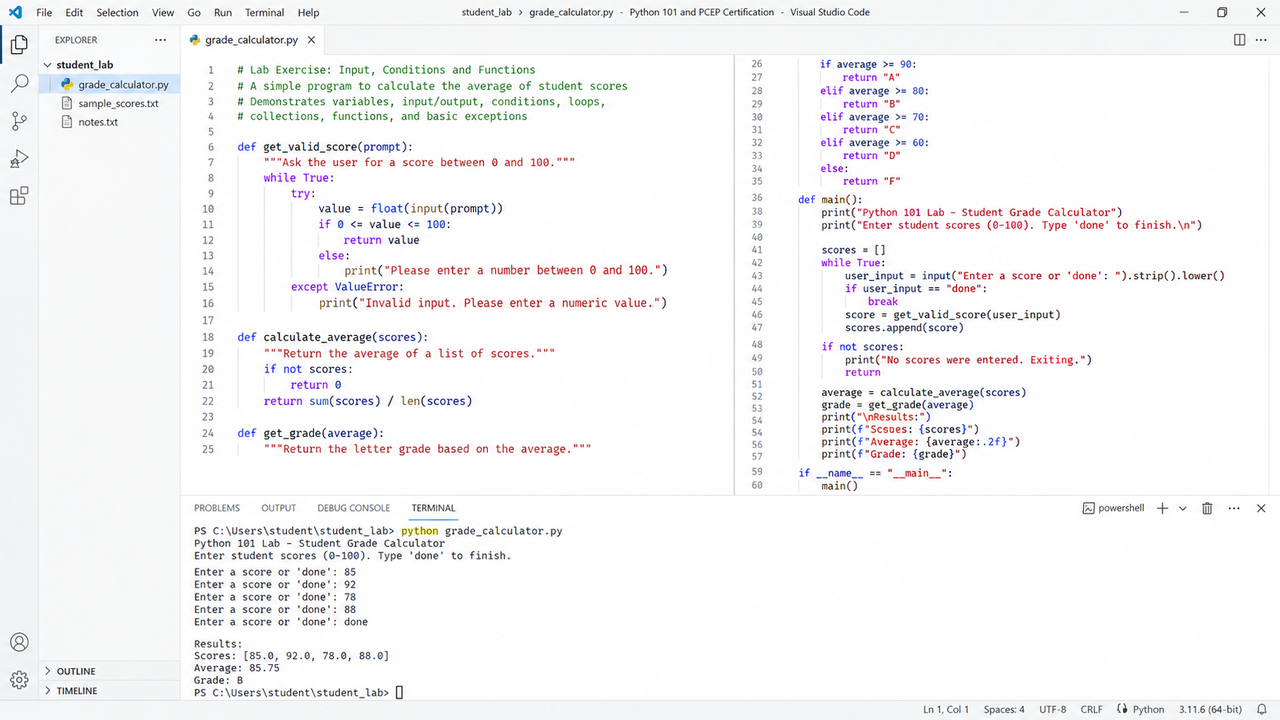 Laboratorio PCAP Certified Associate Python Programmer