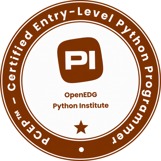 PCEP Certified Entry Level Python Programmer PCEP Certified Entry Level Python Programmer