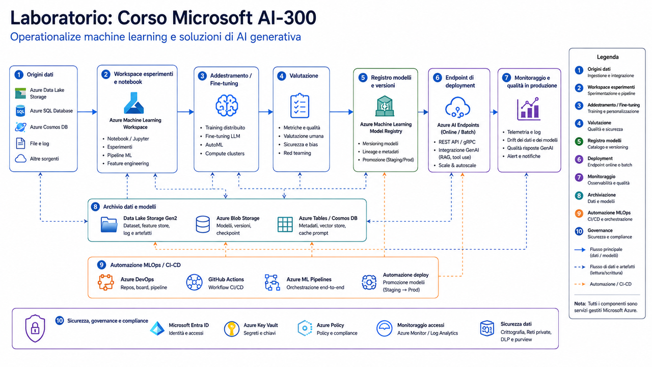 Laboratorio Corso Microsoft AI 300 Operationalize machine learning and generative AI solutions