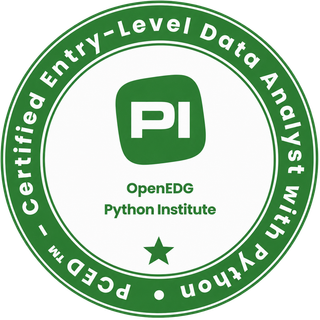 PCED Certified Entry Level Data Analyst with Python