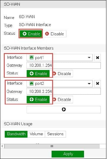 Configurare Software-Defined WAN (SD-WAN) su Fortinet FortiGate