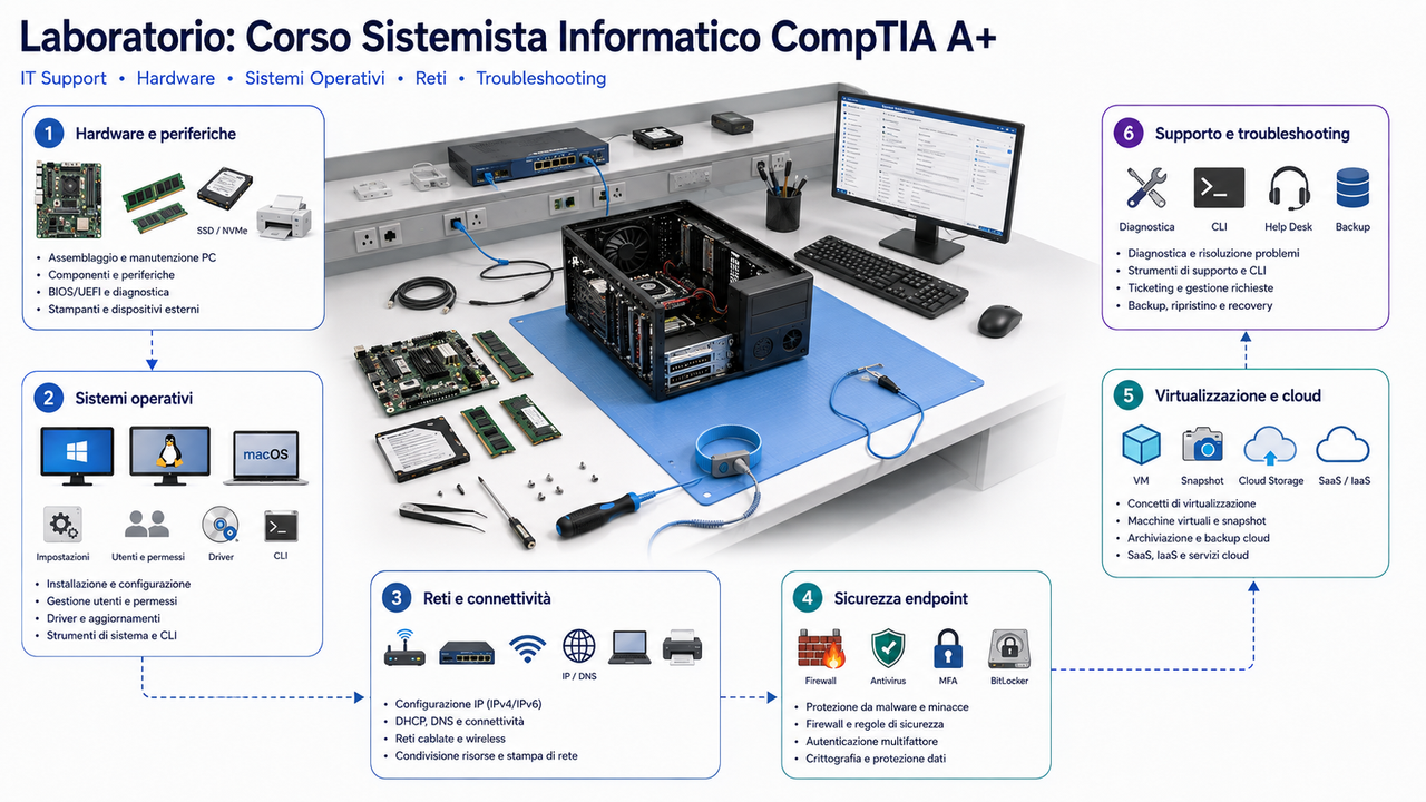 Laboratori Corso Sistemista Informatico Comp TIA A