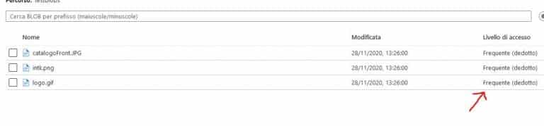Configurare l’archiviazione BLOB di Azure