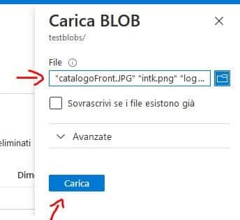 Configurare l’archiviazione BLOB di Azure