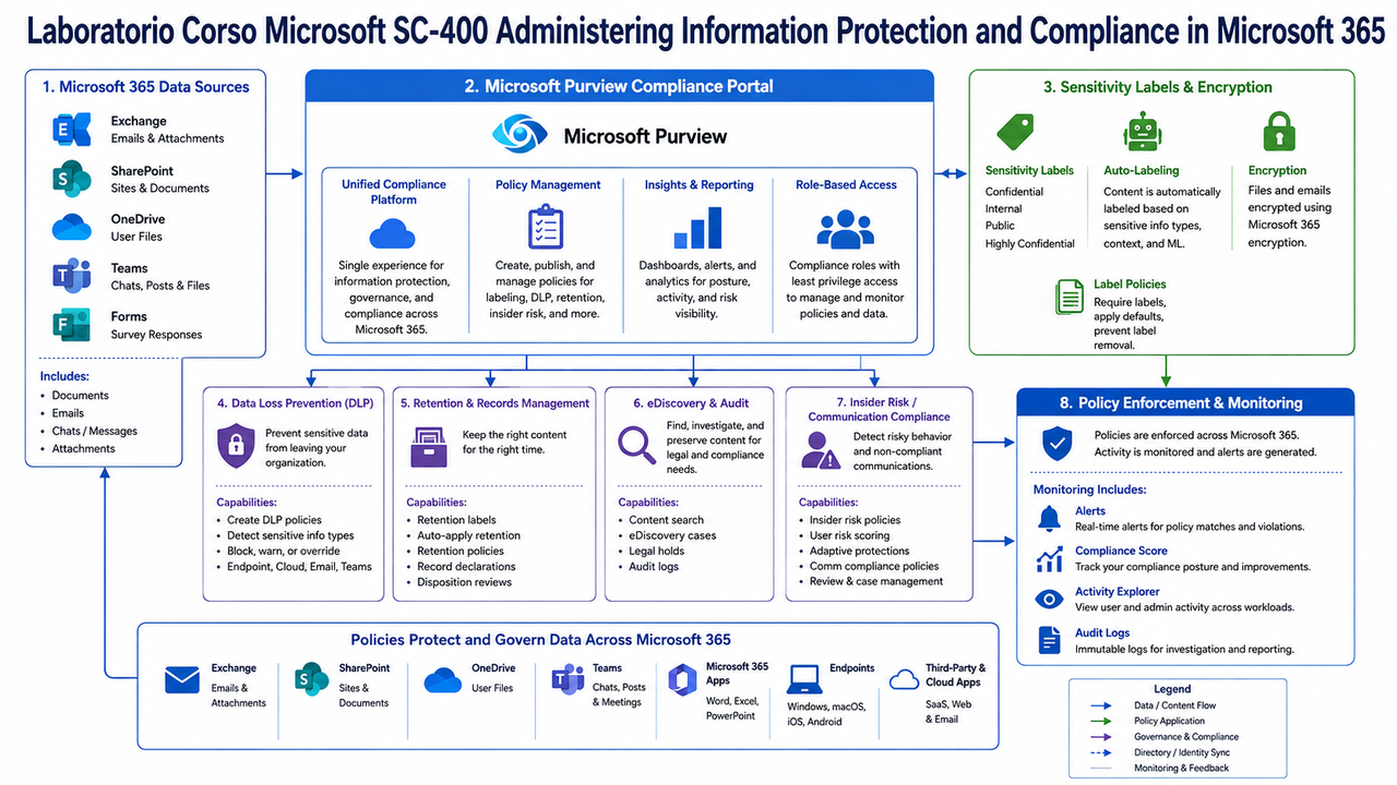 Laboratorio Corso Microsoft SC 400 Administering Information Protection and Compliance in Microsoft 365