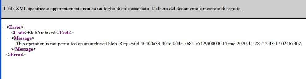 Configurare l’archiviazione BLOB di Azure