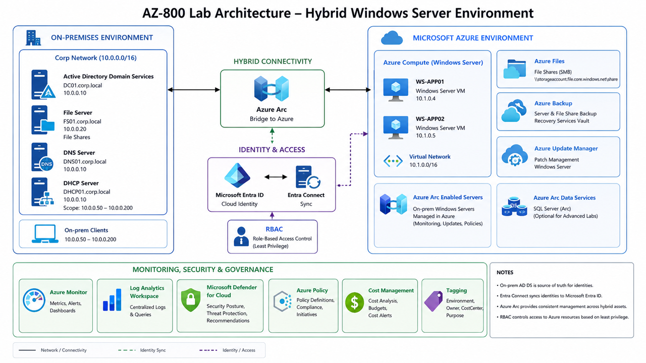 Laboratorio Corso Microsoft AZ 800 Administer Windows Server Hybrid Core Infrastructure
