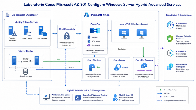 Laboratorio Corso Microsoft AZ 801 Configure Windows Server Hybrid Advanced Services Laboratorio Corso Microsoft AZ 801 Configure Windows Server Hybrid Advanced Services
