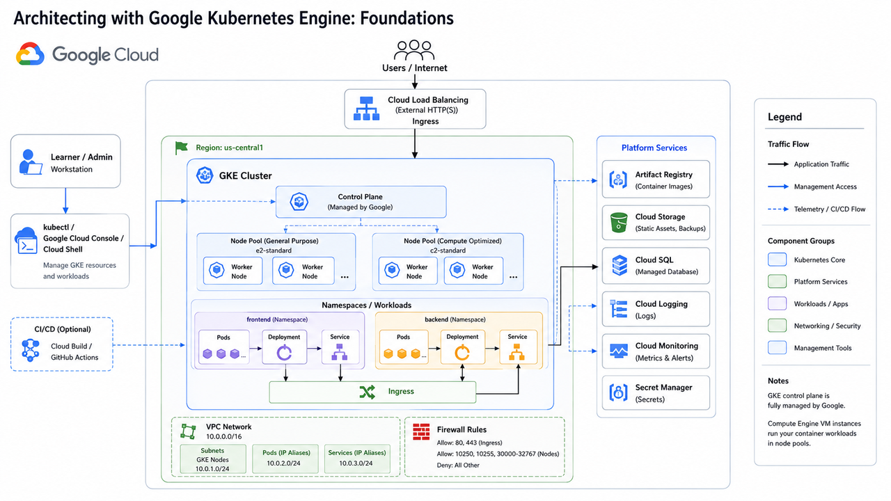 Architecting with Google Kubernetes Engine Foundation