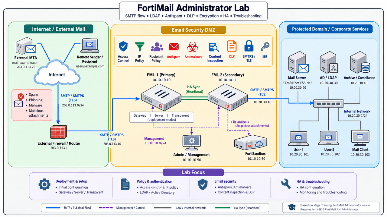 Diagramma della Topologia Forti Mail Lab