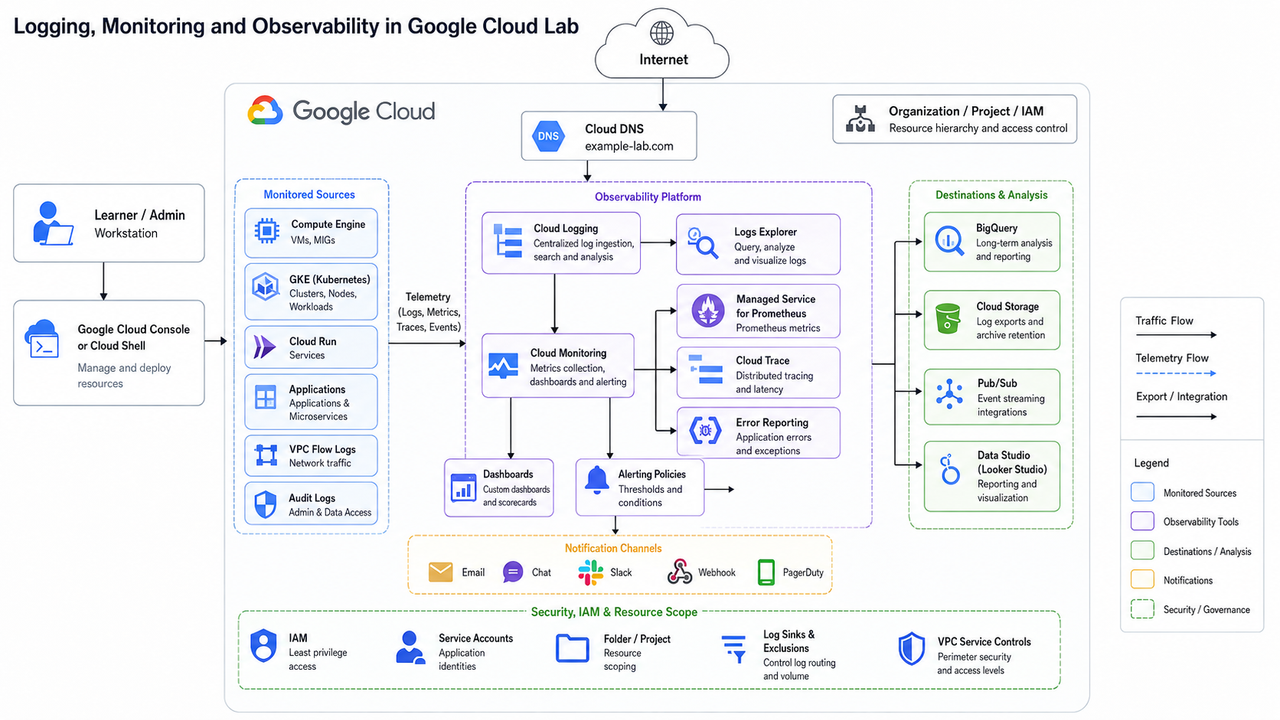 Logging Monitoring and Observability in Google Cloud