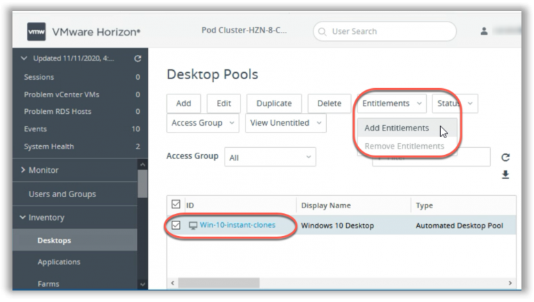 Corso VMware Horizon 8 Infrastructure Administration